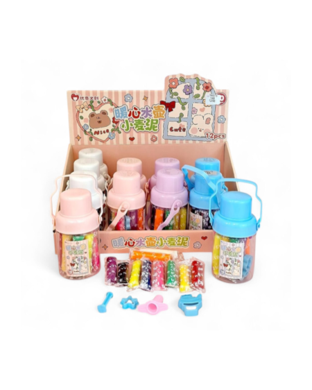 🎨 علبة ملتينة ملونة – 10 ألوان مع أدوات تشكيل