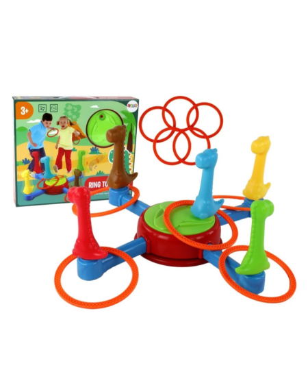 لعبة الديناصورات الدوّارة مع رمي الحلقات