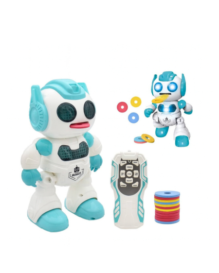 روبوت ذكي يطلق أقراص مع تحكم عن بُعد