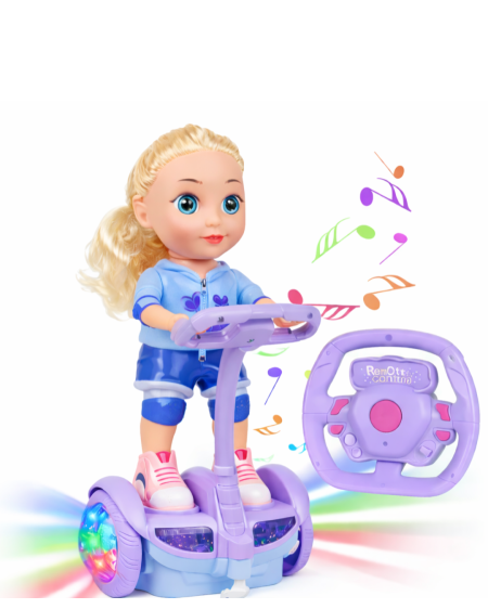 👧🛴 دمية السكوتر الكهربائية مع ريموت