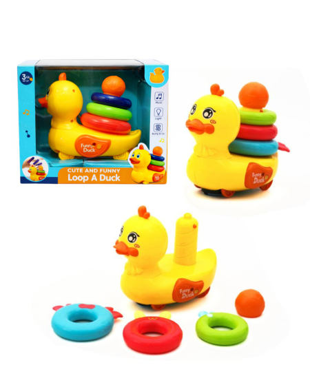 لعبة البطة التفاعلية مع حلقات – Funny Duck Loop Toy