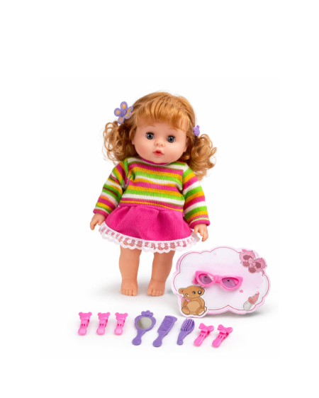🎀✨ دمية بيبي مع إكسسوارات – BABY A LOVELY 👶💖