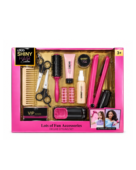 طقم صالون الشعر المتكامل للأطفال – Shiny Hair Salon Deluxe Styling Set