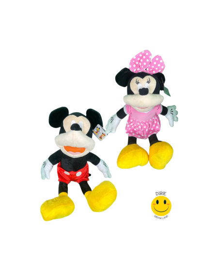 🐭 دمى ميكي وميني ماوس القماشية حجم كبير(60 سم)– Mickey & Minnie Plush Toys 💖