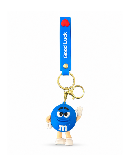ميدالية مفاتيح M&M’s الزرقاء ثلاثية الأبعاد 💙🍫