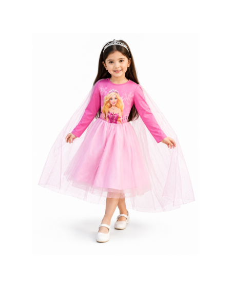 💗 فستان باربي  👗✨Pink Barbie Costume for Kids