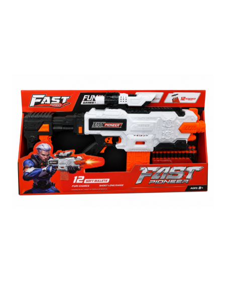 بندقية فاست بايونير الكهربائية للأطفال مع طلقات إسفنجية – Fast Pioneer