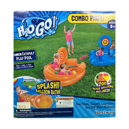 💦🎯 بركة الألعاب المائية المزدوجة مع بلالبن كاء – H2OGO! Combo Pack 🎯💦