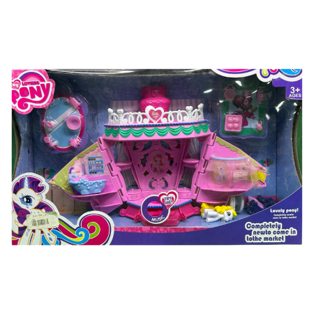 🦄 Lovely Pony Palace – قصر البوني السحري مع الموسيقى والإكسسوارات