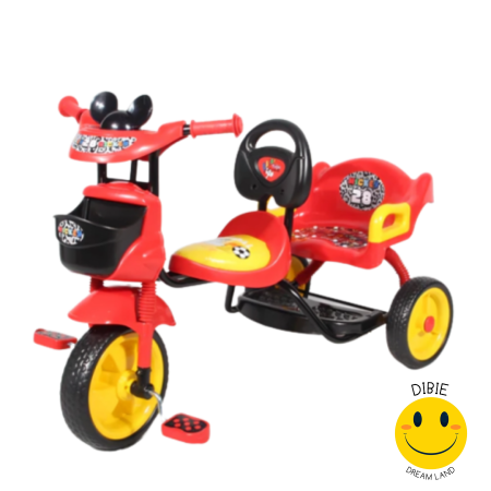 🎀🚲 دراجة الأطفال المزدوجة – بتصميم ميكي وميني! 🚲🎀