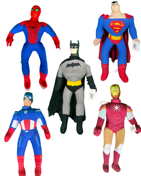 🦸‍♂️ مجموعة أبطال القوة (50سم)– Super Heroes Soft Figures