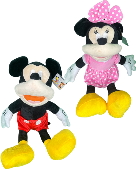 🐭 دمى ميكي وميني ماوس القماشية حجم كبير(60 سم)– Mickey & Minnie Plush Toys 💖