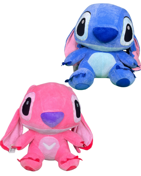 💖 دمى ليلو وستيتش العملاقة (75سم) – Plush Stitch & Angel 💙💗