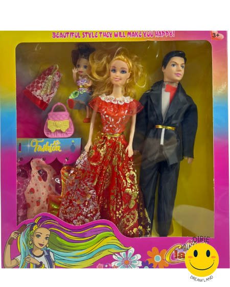 👨‍👩‍👧 مجموعة دمى العائلة الكلاسيكية – Girl Classic Family Set 💕