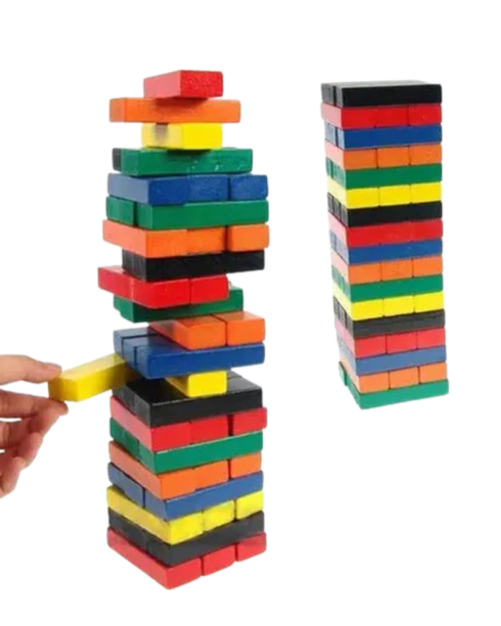 لعبة الجينغا الملونة حجم صغير