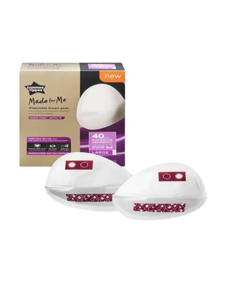 🤱 بطانات صدر لامتصاص حليب الأم – Made for Me Disposable Breast Pads من Tommee Tippee