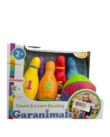 🎳🌈 لعبة البولينج التعليمية القماشية للأطفال – Count & Learn Bowling