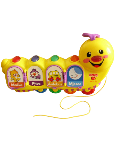 🐛🎶 لعبة اليرقة المتكلمة والموسيقية للأطفال – Laugh & Learn Talking Caterpillar من Fisher-Price