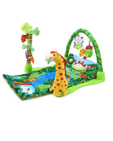 🦒🌿 بساط ألعاب الأطفال التفاعلي بتصميم الغابة