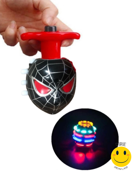 🕷️ بلبل سبايدر مان مضيء – لعبة دوّارة للأطفال