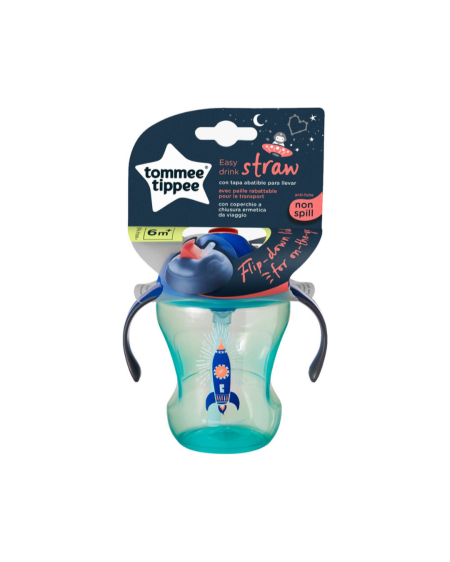 🍼🚀 كوب الشرب المقاوم للانسكاب للأطفال –  Tommee Tippee Easy Drink Straw Cup